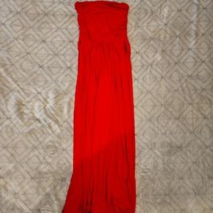 Strapless Red Dress